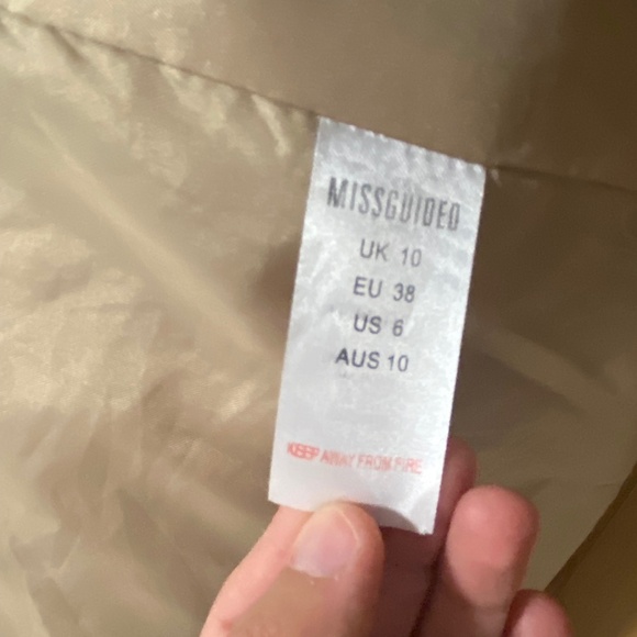 Missguided camel long coat Size 6 US - Picture 5 of 10